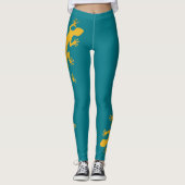 Gecko Gold und Ihr Backgr. Ideen Leggings (Vorderseite)