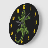 Gecko Große Wanduhr (Winkel)