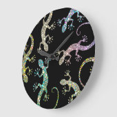 Gecko Große Wanduhr (Winkel)