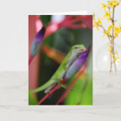Gecko-Gruß-Karte Karte (Gelbe Blume)