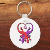 Gecko Heart Keychain Schlüsselanhänger (Vorderseite)