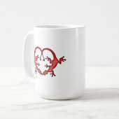 Gecko-Herz Kaffeetasse (Vorderseite Links)