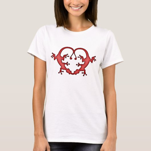 Gecko-Herz T-Shirt (Vorderseite)