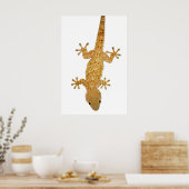 Gecko-Holzposter Poster (Küche)
