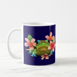 Gecko in der Plumeria Kaffeetasse