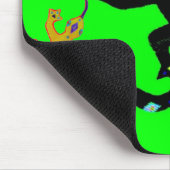 Gecko in Grün2 Mousepad (Ecke)