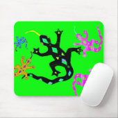 Gecko in Grün2 Mousepad (Mit Mouse)