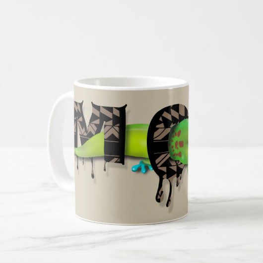 Gecko in Hawaii Kaffeetasse (Vorderseite Links)