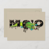 Gecko in Hawaii Postkarte (Vorne/Hinten)