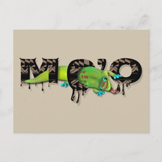 Gecko in Hawaii Postkarte (Vorderseite)