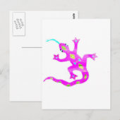 Gecko in Pink2 Postkarte (Vorne/Hinten)