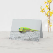 Gecko jeder Anlass Grußkarte Karte (Gelbe Blume)