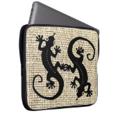 Gecko-Kaffee Laptopschutzhülle (Vorne Rechts)