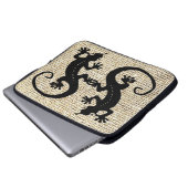Gecko-Kaffee Laptopschutzhülle (Vorne Knopf)