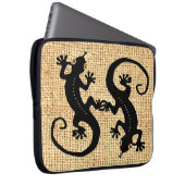 Gecko-Kaffee Laptopschutzhülle (Vorne Rechts)