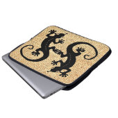 Gecko-Kaffee Laptopschutzhülle (Vorne Knopf)