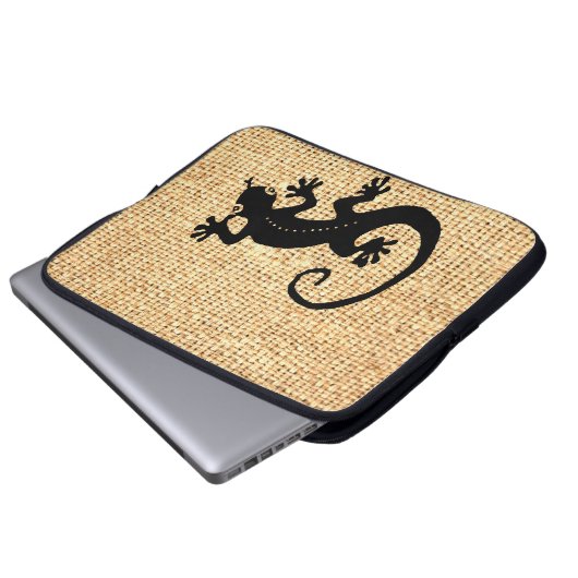 Gecko-Kaffee Laptopschutzhülle (Vorne Knopf)