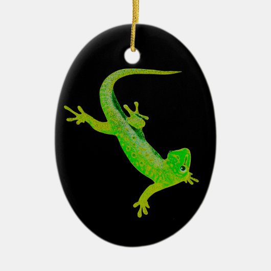 Gecko Keramik Ornament (Vorne)