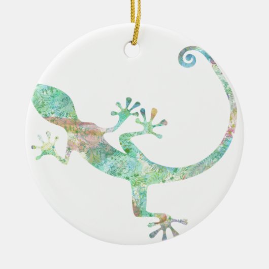 Gecko Keramik Ornament (Vorne)