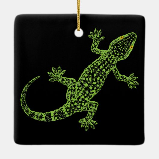 Gecko Keramikornament (Rückseite)