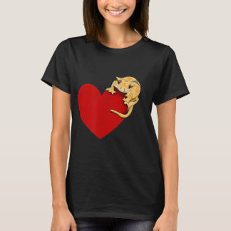 Gecko Liebe Cresta Gecko Lover Gecko Herz Niedlich T-Shirt