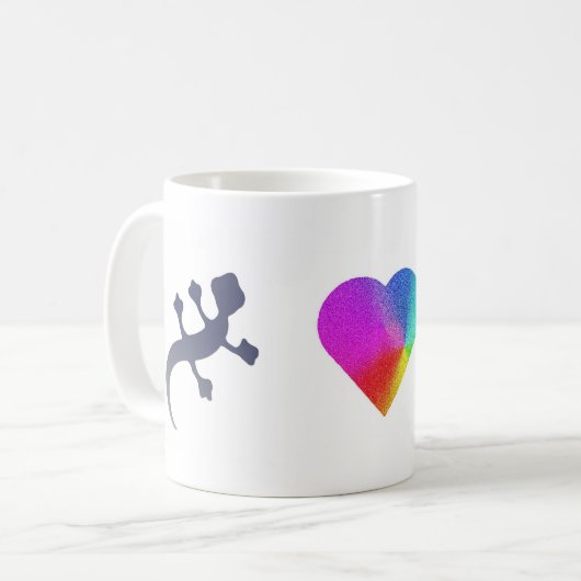Gecko Liebe Kaffeetasse (Vorderseite Links)