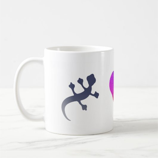 Gecko Liebe Kaffeetasse (Links)