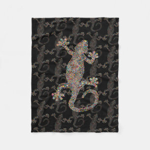 gecko LIZARD ART Fleecedecke