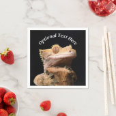 Gecko Lizard auf schwarz Serviette (Beispiel)