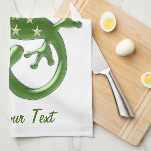Gecko Lizard Design Geschirrtuch (Viertel Falte)