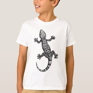 GECKO LIZARD DESIGN IN SCHWARZ UND WEISS T-Shirt