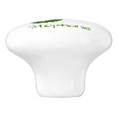 Gecko Lizard Design Personalised Keramikknauf (Seitenansicht)