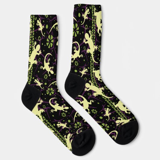 Gecko Lizard Ethnic Pattern Socken (Rechts)