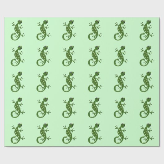 Gecko Lizard Geschenkpapier (Flach)