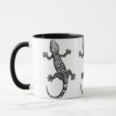 GECKO LIZARD ILLUSTRATION IN SCHWARZ UND WEISS TASSE (Links)
