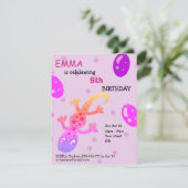 Gecko Lizard Kindergeburtstag Party Card Einladung (Stehend Vorderseite)