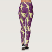 Gecko Lizard Lila Leggings (Rückseite)