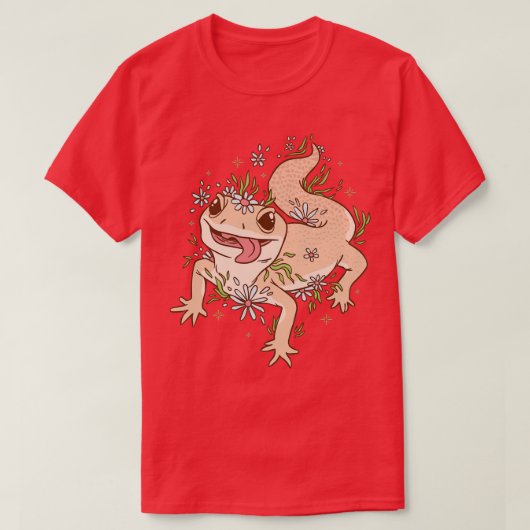 Gecko Lizard Reptile Ästhetik T-Shirt (Design vorne)