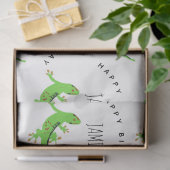 Gecko Lizard Reptile Birthday Individuelle Name Seidenpapier (Geschenk)