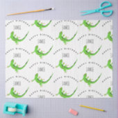 Gecko Lizard Reptile Birthday Individuelle Name Seidenpapier (Basteln)