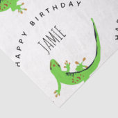 Gecko Lizard Reptile Birthday Individuelle Name Seidenpapier (Ausschnitt)