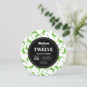 Gecko Lizard Reptile Circle Einladung zum Geburtst (Stehend Vorderseite)