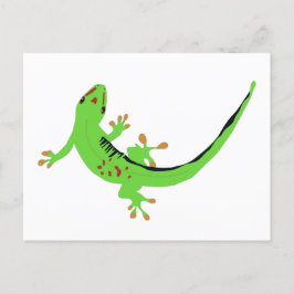 Gecko Lizard Reptile Illustration Feiertagspostkarte