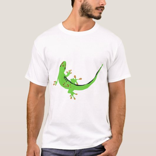 Gecko Lizard Reptile Illustration T-Shirt (Vorderseite)