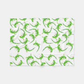 Gecko Lizard Reptile Muster Fleecedecke (Vorderseite (Horizontal))