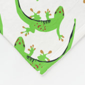 Gecko Lizard Reptile Muster Fleecedecke (Ecke)