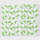 Gecko Lizard Reptile Muster Geschenkpapier (Flach)