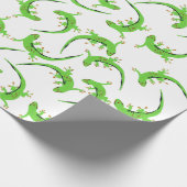 Gecko Lizard Reptile Muster Geschenkpapier (Ecke)