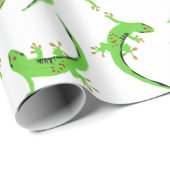 Gecko Lizard Reptile Muster Geschenkpapier (Rolleneckpunkt)