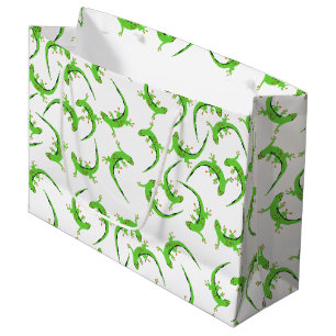 Gecko Lizard Reptile Muster Große Geschenktüte